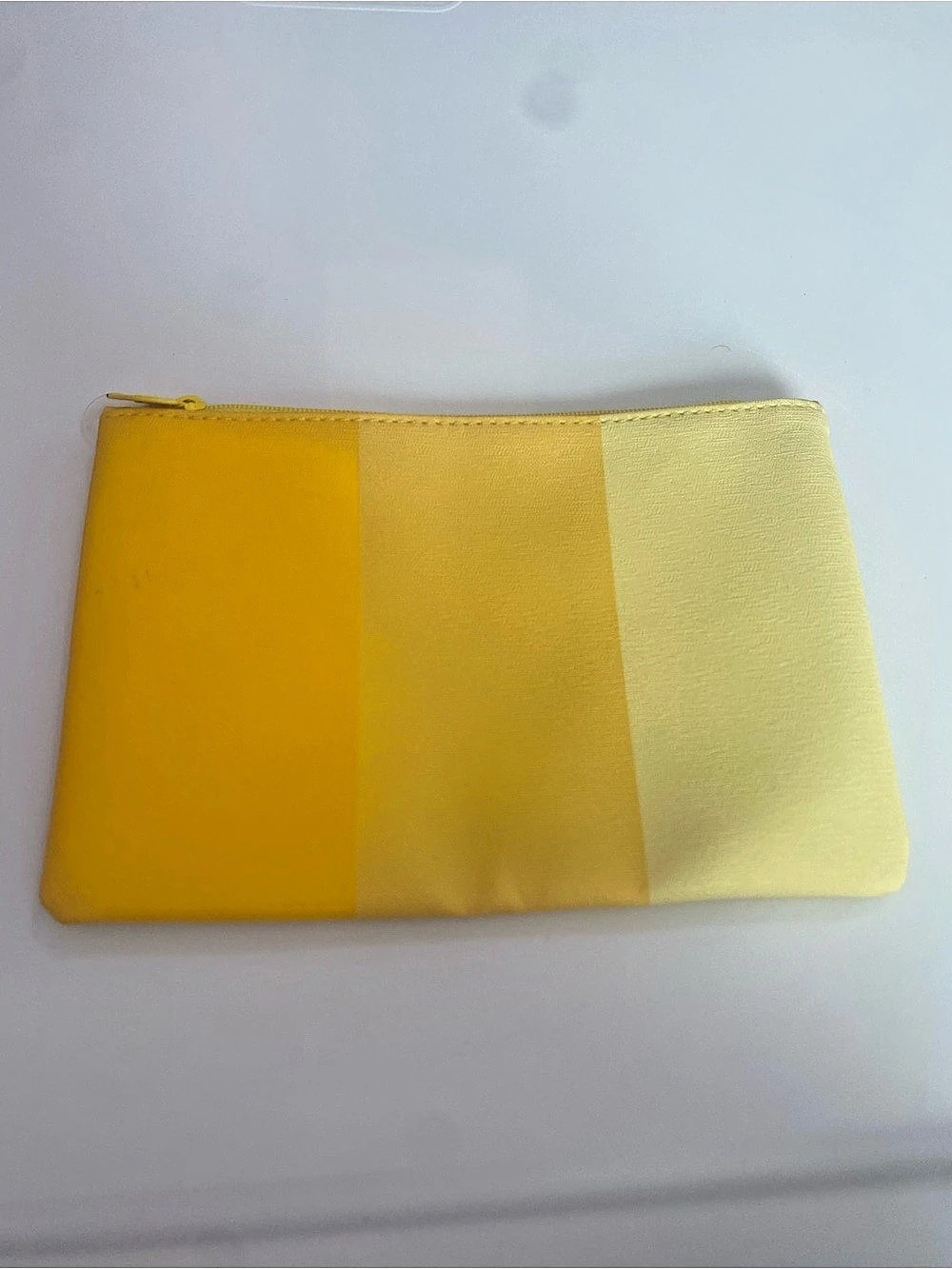 Ipsy Yellow Color Block Cosmetic Pouch